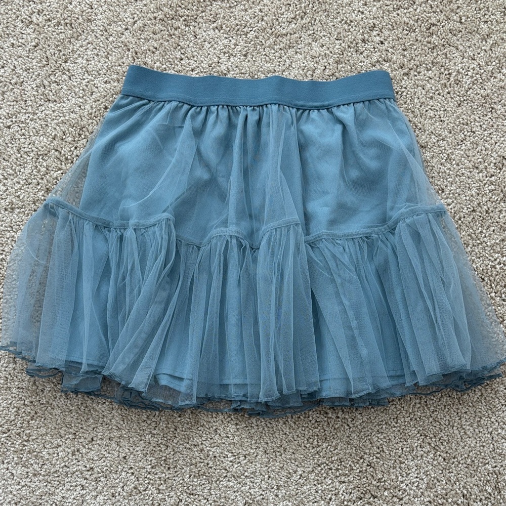 American Eagle Outfitters Light Blue Layered Mini Skirt